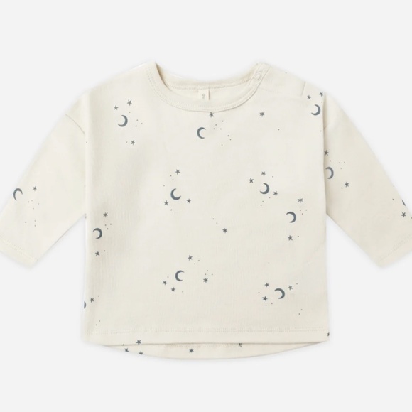 Quincy Mae Long Sleeved Moons Tee, NWT, 6-12M - Picture 1 of 7